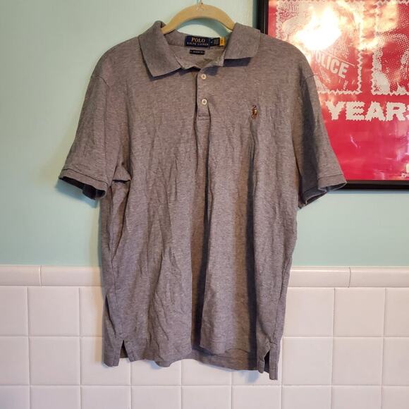 Polo Ralph Lauren Classic Fit Gray Polo Shirt Men's Size Medium 100% Cotton - Picture 2 of 10